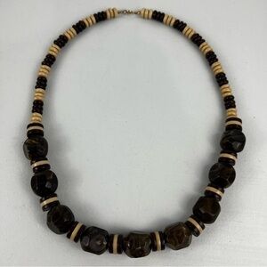 Vintage Brown and Cream Toned Necklace
